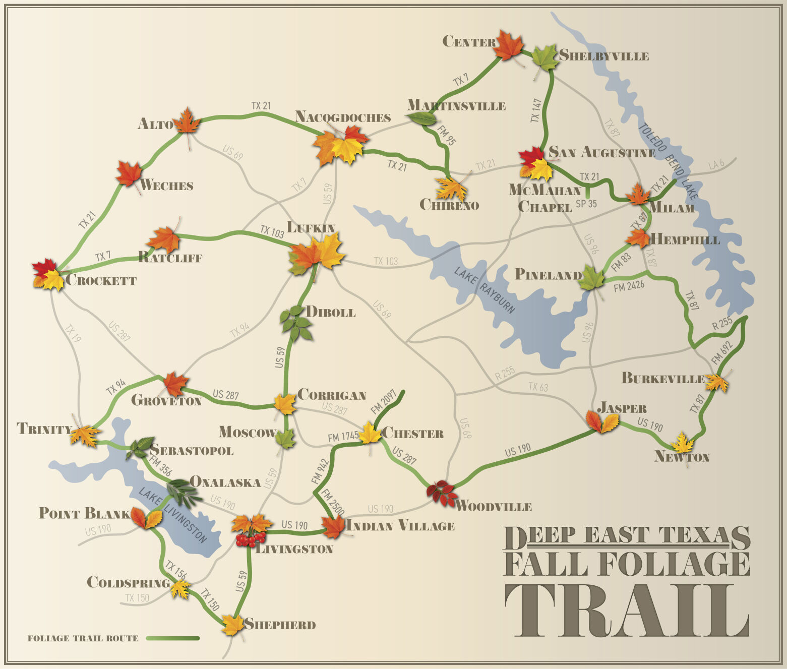 ETX Fall Foliage Map